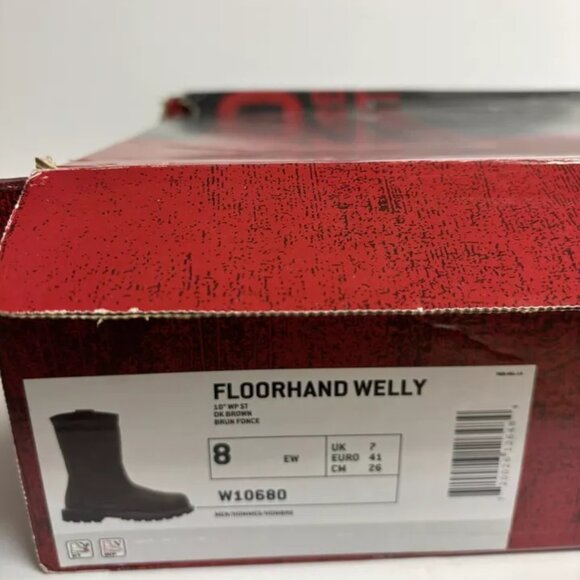 Wolverine Men’s Floorhand Wellington 10” Steel Toe Work Boots, Size 8 EW main image 7